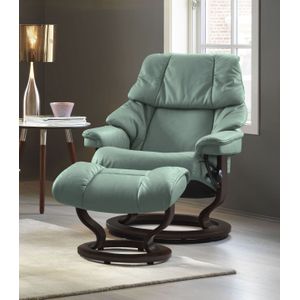 Stressless® Relaxsessel »Reno«, (Set, Relaxsessel mit Hocker), mit Hocker, mit Classic Base, Größe S, M & L, Gestell Braun
