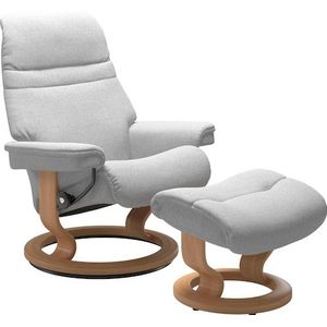 Stressless® Relaxsessel »Sunrise«, (Set, Relaxsessel mit Hocker), mit Classic Base, Größe L, Gestell Eiche