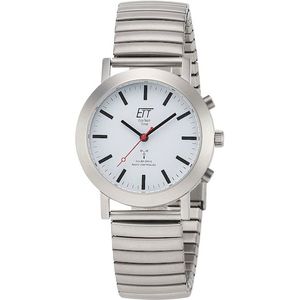 ETT Funkuhr »Station Watch«, Armbanduhr, Damenuhr, Solar, Flexband, Zugband
