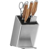 WMF Messerblock »Grand Wood«, 6 tlg., 6-teilig, Olivenholzgriffe, Spezialklingenstahl, perfekt ausbalanciert