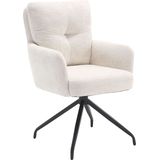 Home affaire Esszimmerstuhl »Valldemossa«, (Set), 2 St., Boucle, pflegeleichter Boucle Bezug, mit schwarzen Metallbeinen, Breite 60 cm
