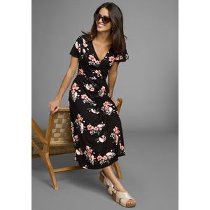 Laura Scott Sommerkleid, mit romantischem Blumendruck und Raffung, Midikleid - NEUE KOLLEKTION