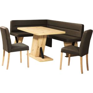 Home affaire Eckbankgruppe »Laros Sitzgruppe, Eckbank, Stühle, Tisch«, (Set, 4tlg Set), perfekt für Küche, Esszimmer, Wohnzimmer, Bestseller