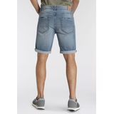 H.I.S Jeansshorts »DEYO«, gerader Schnitt, Used-Waschung, niedrige Leibhöhe