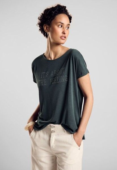 STREET ONE Shirttop, mit Schriftzug