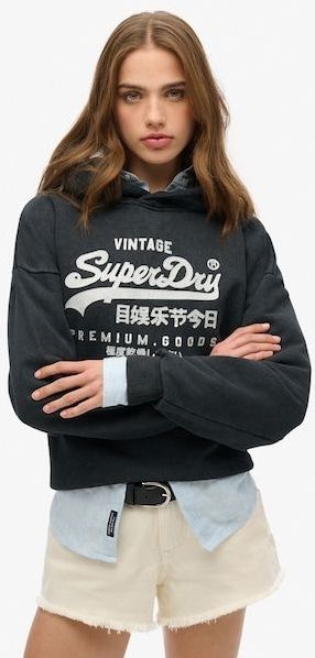 Superdry Kapuzensweatshirt »VL METALLIC RELAXED HOOD«