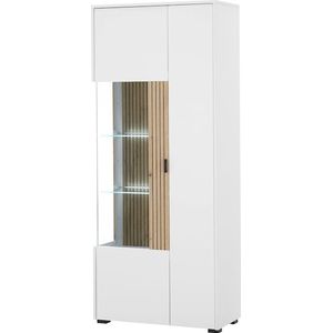 INOSIGN Vitrine »Hudson, Stauraumvitrine«, in moderner Trendfarbe, Griffe aus Metall (Schwarz), Höhe 180 cm