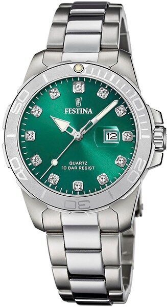 Festina Quarzuhr »Boyfriend Collection«, Armbanduhr, Damenuhr, Edelstahlarmband, bis 10 bar wasserdicht, Datum