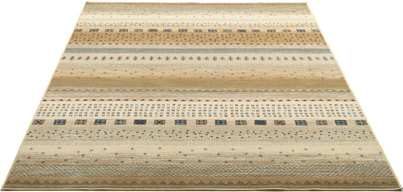 Gino Falcone Teppich »Cherina GF-132«, rechteckig, 8 mm Höhe, Ethno Design, gestreift, leichter Glanz, 100 % Viskose, Wohnzimmer