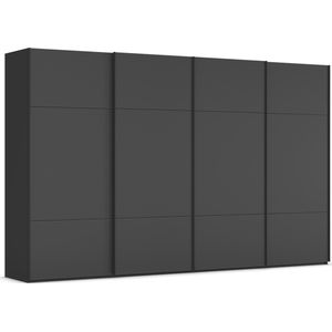 rauch Schwebetürenschrank »Kleiderschrank Schrank Garderobe Schlafzimmerschrank SCALE-TRIO«, edle dreigeteilte Front mit 2 Zierleisten Glasfront MADE IN GERMANY