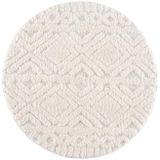 Carpet City Hochflor-Teppich »Focus 3382«, rund, 20 mm Höhe, Boho-Teppich, Hochtief-Muster/ 3D-Effekt, für Wohnzimmer, Schlafzimmer