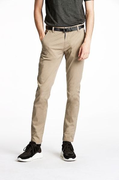 LINDBERGH Chinohose, (2 tlg.), mit Gürtel und Stretch