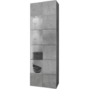 INOSIGN Vitrine »Dama Höhe 187 cm, Breite 60 cm, Stauraumvitrine mit 1 Tür,«, Standvitrine - Front in 3D-Optik, viel Stauraum, verschiedene Farben