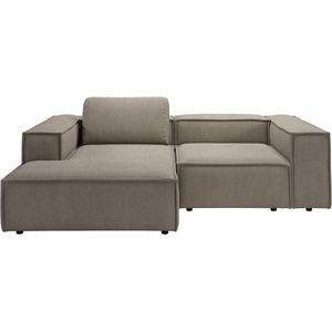 Places of Style Ecksofa »Watertown, kompakte L-Form, 246 cm breite für kleinere Räume«, modernes Ecksofa mit Feincordbezug, platzsparend & bequem
