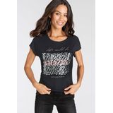 Laura Scott T-Shirt, figurumspielende Passform, bedruckt, Rundhalsausschnitt