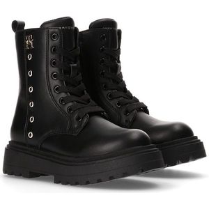 Tommy Hilfiger Schnürboots, Chunky Boots, Plateaustiefel, Schnürstiefel mit Nieten besetzt