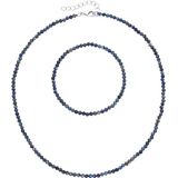 Firetti Ketten und Armband Set »Multipack Schmuck Geschenk Armkette Halskette«, (Set, 2 tlg.), facettierte Edelsteine