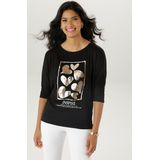 Aniston SELECTED 3/4-Arm-Shirt, mit goldfarbigen Herzen und Statementspruch - NEUE KOLLEKTION