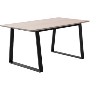 Hammel Furniture Esstisch »Meza Designtisch mit Auszugsfunktion und 2 Einlegeplatten«, abgerundete Tischplatte MDF, Trapez Metallgestell