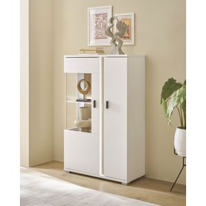 INOSIGN Vitrine »LONG ISLAND, Stauramvitrine«, (1 St.), in moderner Trendfarbe,inklusive senkrechter Beleuchtung,Breite 80 cm