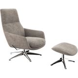 FLEXLUX Drehsessel »Marinella, Relaxsessel, TV-Loungesessel, Polstersessel,«, Liegefunktion, drehbar, Fuß Alu