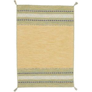 carpetfine Teppich »Kelim Azizi«, rechteckig, 5 mm Höhe, Baumwolle, Wendeteppich mit Fransen, Wohnzimmer