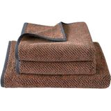 Dyckhoff Handtuch Set »Golden Shades Herringbone«, Set, 3 tlg., Walkfrottier, mit Fischgrät-Muster; 2 Handtücher (50x100cm), 1 Duschtuch (70x140cm)