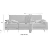 Creation BY ROLF BENZ 2-Sitzer »CR.450, Designsofa, Loungesofa«, Armlehne niedrig, Fuß chromfarben glänzend, Breite 164 cm