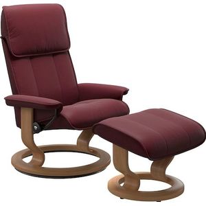Stressless® Relaxsessel »Admiral«, (Set, Relaxsessel inkl. Hocker), mit Classic Base, Größe M & L, Gestell Eiche