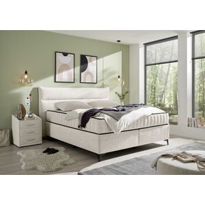 ED EXCITING DESIGN Boxspringbett »Vlieland«, Premium 9-Zonen-Tonnentaschenfederkern Duo-Matratze mit Kokosmatte