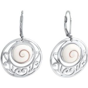 Vivance Paar Ohrhänger »925/- Sterling Silber rhodiniert mit Muschel weiß«