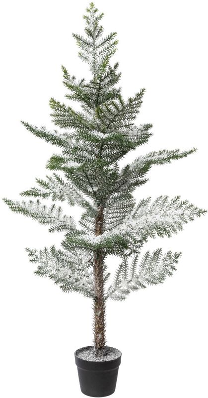 Creativ deco Künstlicher Weihnachtsbaum »Weihnachtsdeko, künstlicher Christbaum, Tannenbaum«, Im Topf; Beschneite Optik