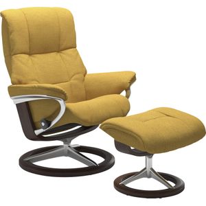 Stressless® Relaxsessel »Mayfair«, (Set, Relaxsessel mit Hocker), mit Hocker, mit Signature Base, Größe S, M & L, Gestell Braun