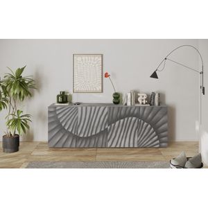 INOSIGN Sideboard »Snake Breite 241 cm, moderne Kommode mit 4 Türen«, Anrichte mit viel Stauraum, Front mit besonderem Siebdruck