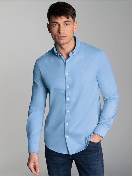 Trigema Poloshirt »TRIGEMA Business-Hemd aus DELUXE-Single-Jersey«, (1 tlg.)