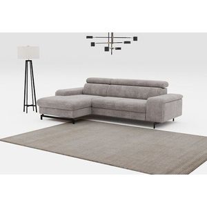 COTTA Ecksofa »Emma L-Form«, Verstellbare Kopfstützen, optional mit Schlaffunktion und Bettkasten