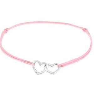 Elli Armband »Herz Nylon Bändchen 925 Sterling Silber«