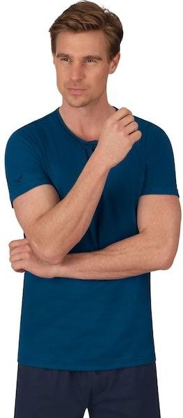 Trigema T-Shirt »TRIGEMA T-Shirt Knopfleiste aus Biobaumwolle«, (1 tlg.)