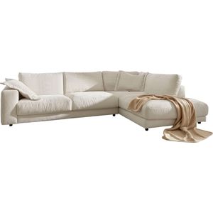 Places of Style Ecksofa »Enisa XXL B/T/H: 325/224/85 cm L-Form«, Kuschelig, gemütlich, in 5 Farben, Bezug in Cord, mit 2 Zierkissen
