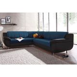 TRENDMANUFAKTUR Ecksofa »Rondo 3, zeitlos und modern, im Materialmix, L-Form«, wahlweise Federkern für hohen Sitzkomfort, wahlweise Bettfunktion