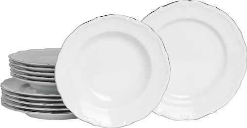 CreaTable Tafelservice »Maria Theresia, Tafel-Service 12-tlg«, (Set, 12 tlg.), Traditionelle Porzellanform