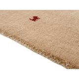 carpetfine Wollteppich »Gabbeh Uni, auch als Läufer erhältlich«, rechteckig, 15 mm Höhe, reine Wolle, handgewebt, Gabbeh Loom Tiermotiv, große Farbauswahl