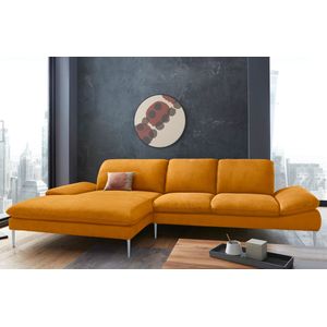 W.SCHILLIG Ecksofa »enjoy&MORE, Designsofa, bequem, zeitlos und elegant, L-Form«, mit Sitztiefenverstellung, Füße silber matt, Breite 340 cm