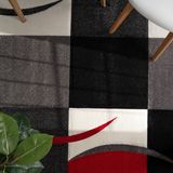 Paco Home Teppich »Diamond 665«, rechteckig, 17 mm Höhe, Karo Muster, 3D-Design, auch als Läufer, Wohnzimmer, Schlafzimmer