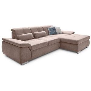 Die PlanBar Ecksofa »MP-IN16037 L-Form mit Kaltschaum-Polsterung«, mit Sitztiefenverstellung & Zierkissen