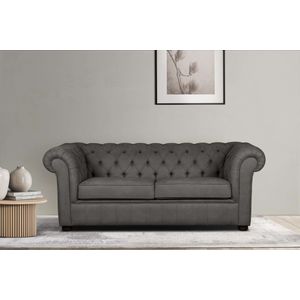 Home affaire 3-Sitzer »CHARENTE, optionale Schlafsofa, Chesterfield-Sofa, Bettfunktion«, mit edler Knopfheftung und typischen Armlehnen, B/T/H 198/89/74 cm