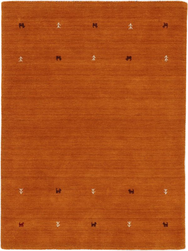 carpetfine Wollteppich »Gabbeh Uni«, rechteckig, 15 mm Höhe, reine Wolle, handgewebt, Gabbeh Loom Tiermotiv, auch als Läufer