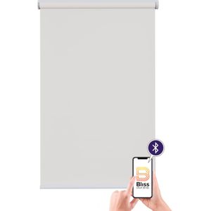 sunlines Elektrisches Rollo »San Francisco«, verdunkelnd, Verdunkelung, mit Bohren, freihängend, appgesteuert via Bluetooth, mit Motor und Akku, weißer Fallstab