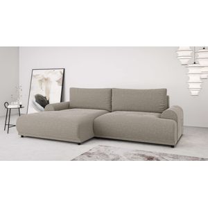 INOSIGN Ecksofa »Marsby, mit Bettfunktion und Bettkasten, Maße: B/H/T 242/65/145 cm«, L-Form mit Wellenunterfederung, Recamiere links oder rechts bestellbar
