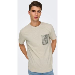 ONLY & SONS Rundhalsshirt »ONSPERRY LIFE REG LEAF POCKETTEE«